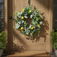 Artificial Lemon Wreath Maintenance-Effortless Lemon Wreath Vibrant Colors