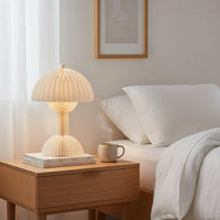 Nordic Design Honeycomb Paper Night Light Simple Design Pleated Paper Table Lamp Indoor Lighting for Bedroom, Living Room, Nursery