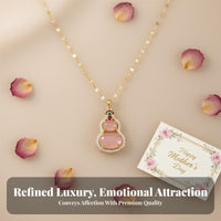 Gourd Charm Necklace Light Luxury Crystal Gourd Clavicle Chain Great Gift