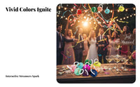 Hand Throw Streamers Instant Atmosphere Hand-Thrown Streamer Colorful Delicate Strands Confetti for Event Planners, Adults, Weddings, Celebrations