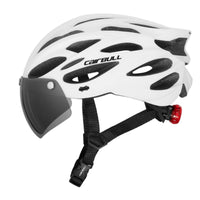 In-Mold Construction Helmet with Goggles Adjustable Fit Cycle Helmet with Visor 22 Vents