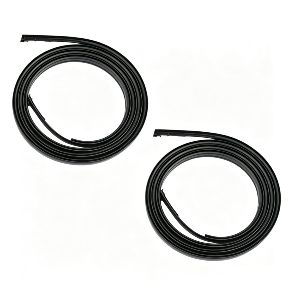 2 Pieces Roof Drip Weatherstrip with End Tabs Noise Reducing Roof Drip Molding Weatherstrip Compatible for Automotive DIY
