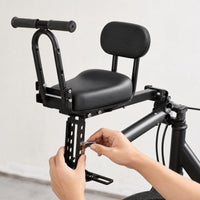 Foldable Child Bike Seat with Handlebars Folding Child Cycle Seat with Handlebar Padded Adjustable for Commuting