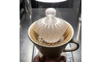 Translucent Pour-over Cone Filter Paper Presser 3D Printed Pour over Filter Press PETG Drink Accessory Frosted
