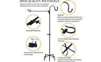 Shepherds Hook with Flag Holder Multi-Prong for Patio