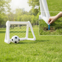 Inflatable Soccer Goal Inflatable Football Net Lightweight Soccer Goal with Ground Stakes for Kids