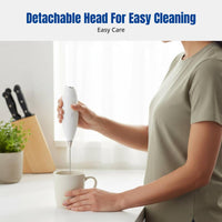 Portable Milk Frother, Handheld Whisk Beater, Battery Operated, Multi-Functional for Kitchen & Office