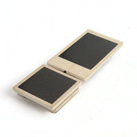 2 Pieces Wooden Foot Stretch Board with Anti-Slip Panels Angled Balance Training Device Low-Rise Slant Board Supportive for Athletes