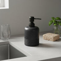 Resin Soap Pump Bottle Refillable Lotion Dispenser with Pump Ribbed Shampoo Dispenser Versatile Bathroom Accessory