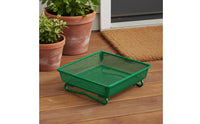 Unobstructed Design Ground Bird Feeder Tray Powder Coated Metal Mesh Bird Feeder Easy to Clean Rust-Resistant for Garden Owners, Yard, Patio