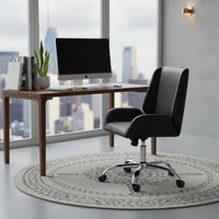 Segmented Backrest Reclining Leather Computer Chair for Study Room