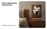 Toasted-Brown Aesthetic Decorative Art Luxurious Floral Design Flower Painting High-Resolution Print Floral Wall Decor for Living Room