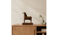 resin Horse Sculpture Abstract Horse Sculpture Textured Ornament for Living Room