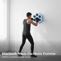 Space-Saving Design Wall-Mounted Electronic Punching Target Real-Time Display Smart Music Boxing Machine Rechargeable Wall Mounted Punching Target Shock-Absorbing for Adults, Families, Beginners, Home Gym