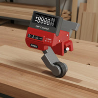 Rolling Distance Measuring Tool High Precision Carpentry Distance Meter Backlit Digital Display Table Saw Fence Gauge for Woodworkers, Carpenters