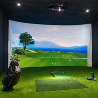 Golf Simulator Screen 3m, High Impact Golf Projection Screen for Home Golf Screen, Sturdy Single Layer Golf Impact Screen