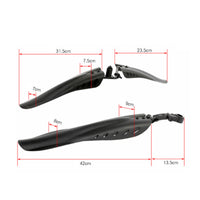 2 Pieces Bike Mudguard Enhanced Mud Protection Mudguard with Clamp Mudguard Clamp Plate Adjustable Bike Part Black for Cyclists