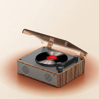 Wood-Grain CD Player with Speakers Retro CD Player with Bluetooth Compact Small for Audiophiles, Home, Bedroom, Office