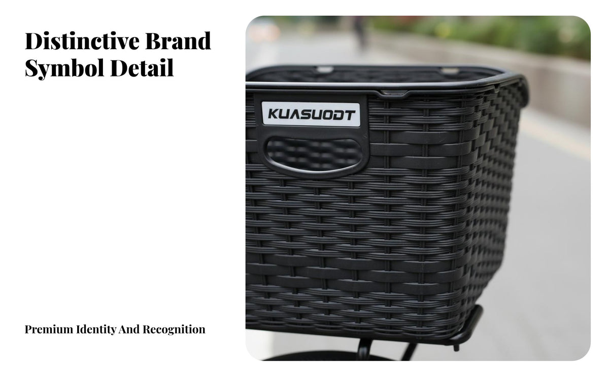 Large Capacity Rear Cycle Basket with Lid Multi-Purpose Rear Bike Basket Long-Lasting for Commuters, Students, Commuting, Grocery Shopping