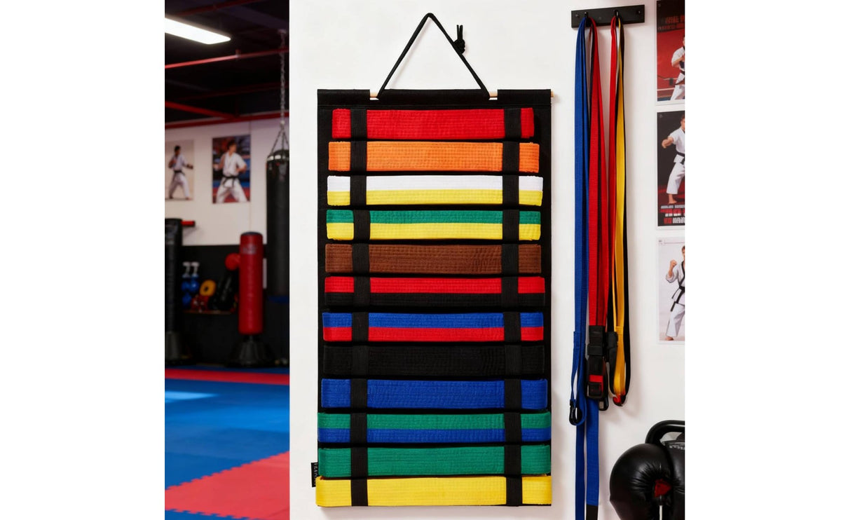 Taekwondo Belt Holder Showcase Achievements Karate Belt Display Rack Great Gift Idea Athletic Gear Storage for Bedroom