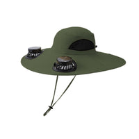Sun Hat with Fan Breathable Solar Fan Hat Adjustable for Hiking, Hikers, Anglers