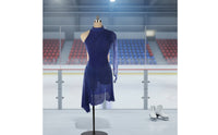 Figure Skating Dress Asymmetrical Hemline Skating Performance Dress Sports Clothing Competition Ready Soft