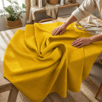 CEY Crinkled Ice Silk Wide-Leg Pants Skirt Shirt Fabric Imitation Cotton Linen Stretch Polyester