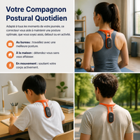 Intelligent Electric Posture Corrector, Vibration Back Straightener for Kids, USB-C Rechargeable Aluminum Alloy Necklace