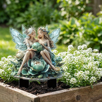 Fairy Garden Stake Decoration, Acrylic Potted Plant Stake, Weather-Resistant Outdoor Decor Stake for Patio Garden, Full Color Printed