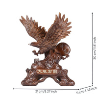 Sculpture with Plaque Wood Tone Ornament Tabletop Animal Figurine for Collectors