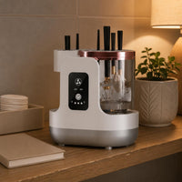 Multislot AllAll-in-1 Brush Cleaner Transparent Chamber Electric Makeup Brush Cleaner Compact Beauty Tool Countertop