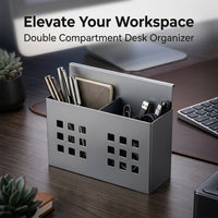 Desk Organizer with Holder, Hanging Storage for Office Cubicle, Metal and Wall Mounted for Home Dormitory