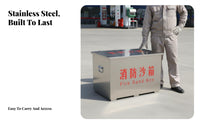 Sturdy Fire Sand Box Easy to Operate Stainless Steel Fire Bin Thickened Material Flood Control Sand Box Welded for Gas Station Operators, Safety Personnel, Property Managers, Outdoors, Factories, Warehouses, Entertainment Venues