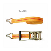High Strength Polyester Heavy Duty Cargo Strap Long-Lasting Stitching Strapping Strap with Buckle Steel Hooks for Truckers, Trucks