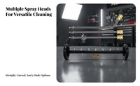Double Use Chassis and Surface Cleaner Adjustable Angle Double-Function Undercarriage Cleaner Rotating Coupler Underbody Car Wash Broom