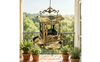 Solar Bird Feeder Vintage Bird Feeder with Solar Panel Outdoor for Balcony