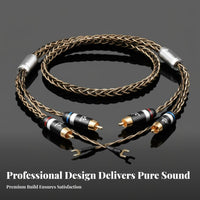 Turntable Tonearm Cable Shiny-Plated LP Vinyl Player Audio Cable