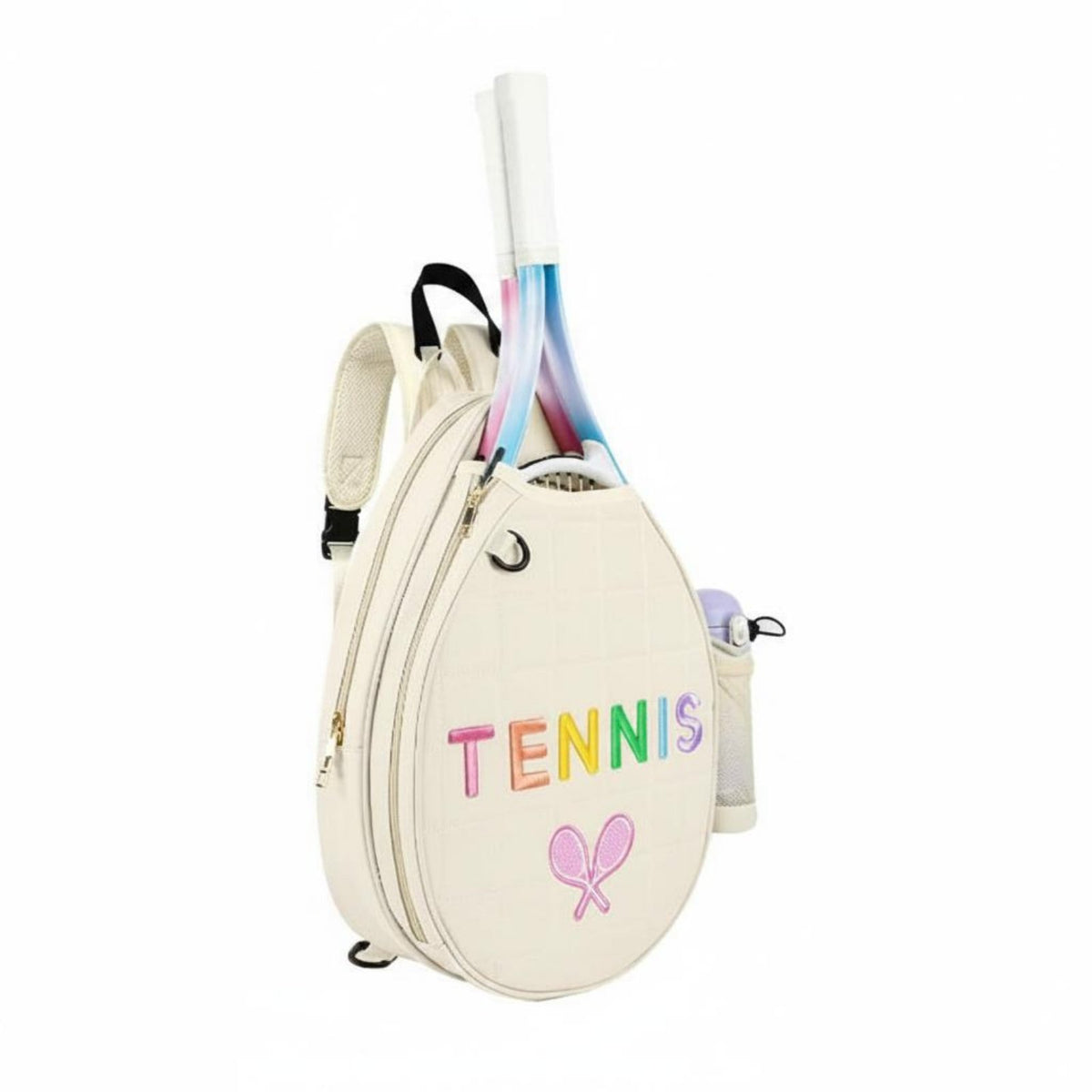 Large Capacity Tennis Backpack Portable Badminton Racket Bag Double Shoulder Straps Pickleball Racket Bag Stylish Design for Outdoor, Sports Court