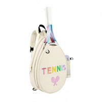 Large Capacity Tennis Backpack Portable Badminton Racket Bag Double Shoulder Straps Pickleball Racket Bag Stylish Design for Outdoor, Sports Court