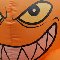 Outdoor Inflatable Pumpkin Row with Black Cat Giant Inflatable Pumpkin with Black Cat Fun Whimsical for Lawn