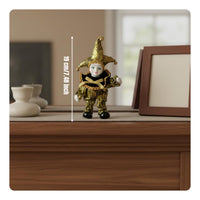 Italian Amorous Cherub Doll Handmade Harlequin Collectible Doll Good Luck Charm House Decoration for Display Cabinet, Bedroom