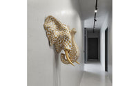 Elephant Head Wall Sculpture Geometric Elephant Head Wall Mount Art for Entryway, Office