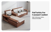 Sofa with Storage Drawers All-Season Use versatile Sofa with Loveseat and Storage Ottoman Space-Saving Design Living Room Furnishing for Families, Condo