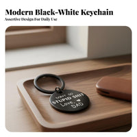 Engraved Message Keychain Mirror Polished Custom Message Keyring Long-Lasting