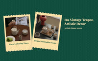 Ceramic Tea Set with Large Teapot, Portable Handle