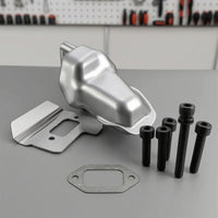 Muffler Assembly with Gasket Replacement Muffler Kit with Bolts Exhaust System Stamped Part Sturdy