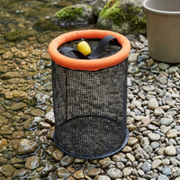 Orange Flotation Collar Floating Catch Basket High Buoyancy Foldable Catch Basket Drawstring Top Fishing Gear Carry Strap
