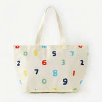 Travel Bag and Insulated Tote Bag for Food, Oxford Cloth Cool Bag with Shoulder Bag Strap, Unique Number Print Foldable Bag, 10L Grocery Bag