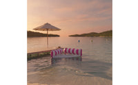 Lightweight Pool Lounge Lounger with Mesh Seat L-Shaped Inflatable Pool Lounge Lounger Portable Lounger Foldable for Adults, Beach, Lake