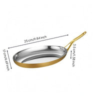 Stainless Steel Serving Plate Raised Edge Oval Serving Plate Reflective Stainless Steel Platter